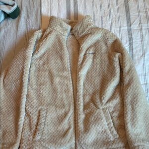 Columbia Cream (ancient fossil) Jacket Cozy Textured Design. Full zip.  NWOT